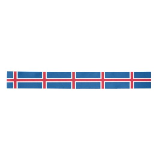 Vlag van IJsland Satijnen Lint (Voorkant)