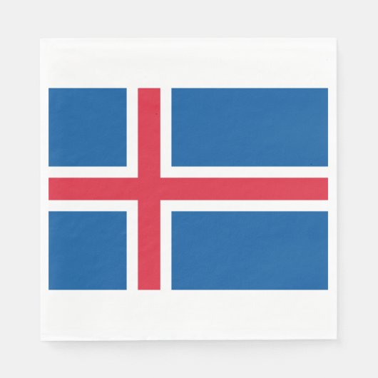 Vlag van IJsland Servet (Voorkant)