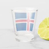 Vlag van IJsland Shot Glas (Achterkant)