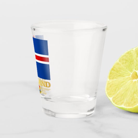 Vlag van IJsland Shot Glas (Rechts)