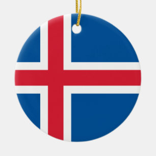vlag van IJsland - sieraad Keramisch Ornament