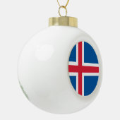 vlag van IJsland - sieraad Keramische Bal Ornament (Links)