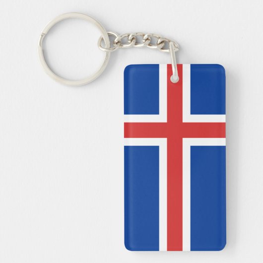 Vlag van IJsland Sleutelhanger (Voorkant)