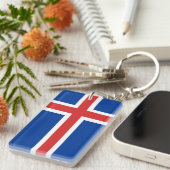 Vlag van IJsland Sleutelhanger (Voorkant Rechts)