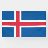 Vlag van IJsland Spandoek (Horizontaal)