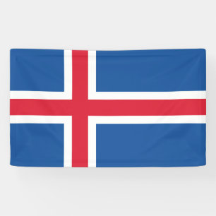 Vlag van IJsland Spandoek