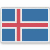 Vlag van IJsland Sticker (Voorkant)