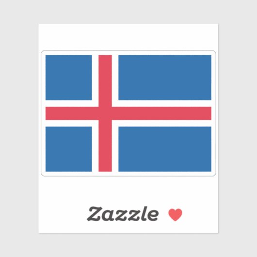 Vlag van IJsland Sticker (Vel)