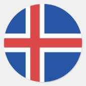 Vlag van IJsland Sticker (Voorkant)