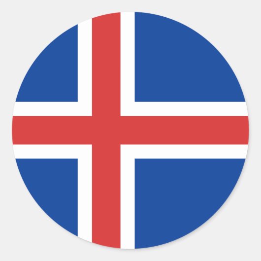 Vlag van IJsland Sticker (Voorkant)