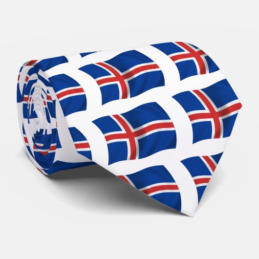 Vlag van IJsland Stropdas (Opgerold)