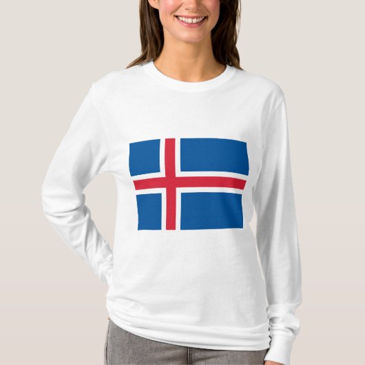Vlag van IJsland T-shirt (Voorkant)