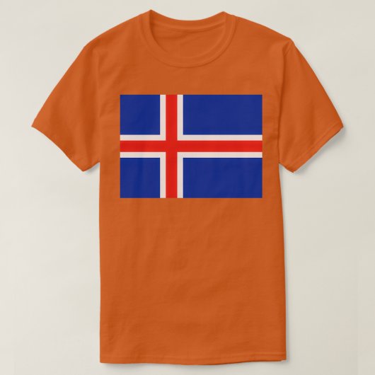 Vlag van IJsland T-shirt (Design voorkant)