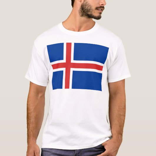Vlag van IJsland T-shirt (Voorkant)