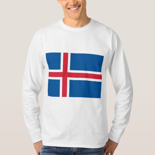 Vlag van IJsland T-shirt (Voorkant)