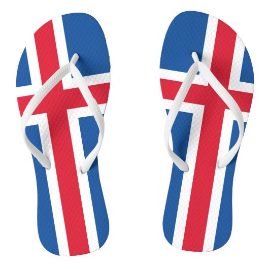 Vlag van IJsland Teenslippers (Voetbed)