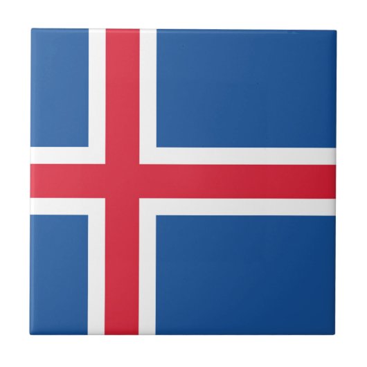 Vlag van IJsland Tegeltje (Voorkant)
