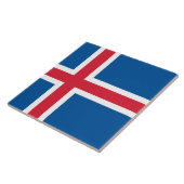 Vlag van IJsland Tegeltje (Zijkant)
