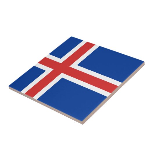 Vlag van IJsland Tegeltje (Zijkant)