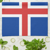 Vlag van IJsland Theedoek (Gevouwen)