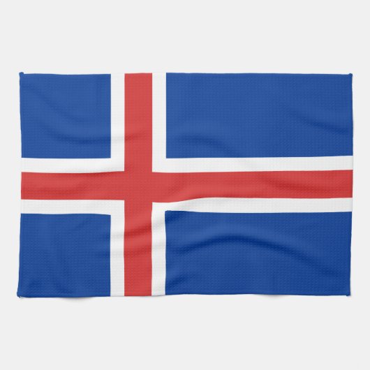 Vlag van IJsland Theedoek (Horizontaal)