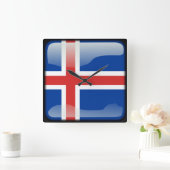 Vlag van IJsland Vierkante Klok (Huis)