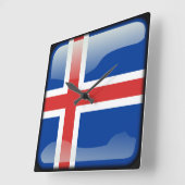Vlag van IJsland Vierkante Klok (Hoek)