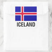 VLAG VAN IJSLAND VIERKANTE STICKER (Tas)