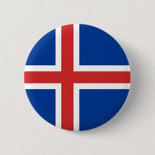 Vlag van IJslandse Button