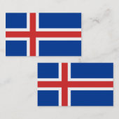 Vlag van IJslandse Visitekaartjes (Voorkant / Achterkant)