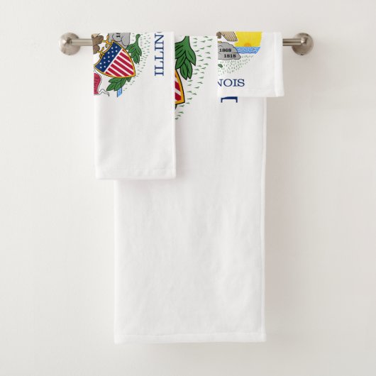 Vlag van Illinois Bad Handdoek (Insitu)