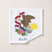 Vlag van Illinois Bad Handdoek (Wasdoekje)