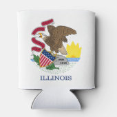 Vlag van Illinois Blikjeskoeler (Achterkant)