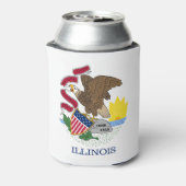 Vlag van Illinois Blikjeskoeler (Blikje Achterkant)