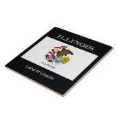 Vlag van Illinois, geëtiketteerd, Tegeltje (Zijkant)