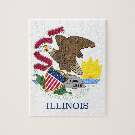 VLAG VAN ILLINOIS LEGPUZZEL (Verticaal)