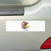 Vlag van Illinois State Design Bumpersticker (Op auto)