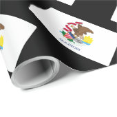 Vlag van Illinois State Design Cadeaupapier (Rol Hoek)