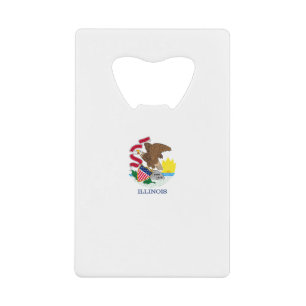 Vlag van Illinois State Design Creditkaart Flessenopener