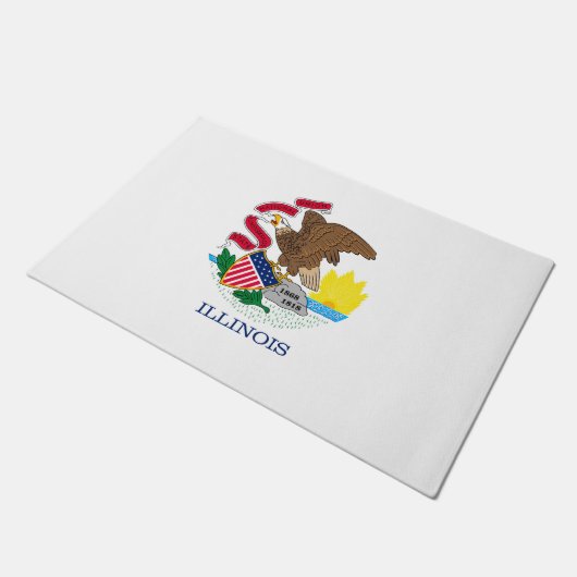 Vlag van Illinois State Design Deurmat (Schuin)