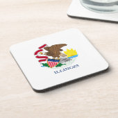 Vlag van Illinois State Design Drankjes Onderzetter (Linkerzijde)