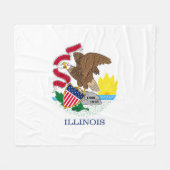 Vlag van Illinois State Design Fleece Deken (Voorkant (Horizontaal))