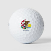 Vlag van Illinois State Design Golfballen (Voorkant)