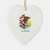 Vlag van Illinois State Design Keramisch Ornament (Rechts)