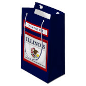 Vlag van Illinois State Design Klein Cadeauzakje (Voorkant Gekanteld)