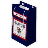 Vlag van Illinois State Design Klein Cadeauzakje (Achterkant Gekanteld)