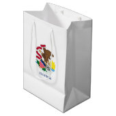 Vlag van Illinois State Design Medium Cadeauzakje (Voorkant Gekanteld)