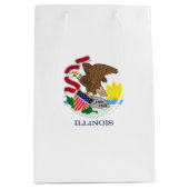 Vlag van Illinois State Design Medium Cadeauzakje (Voorkant)