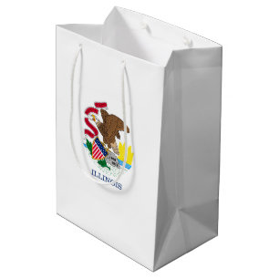 Vlag van Illinois State Design Medium Cadeauzakje
