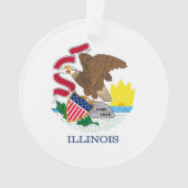Vlag van Illinois State Design Ornament (voorkant)